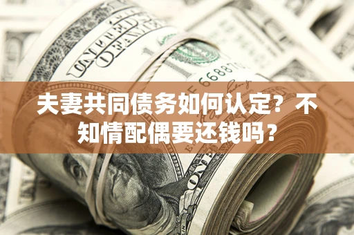 北京夫妻共同债务如何认定？不知情配偶要还钱吗？