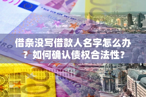 北京借条没写借款人名字怎么办？如何确认债权合法性？