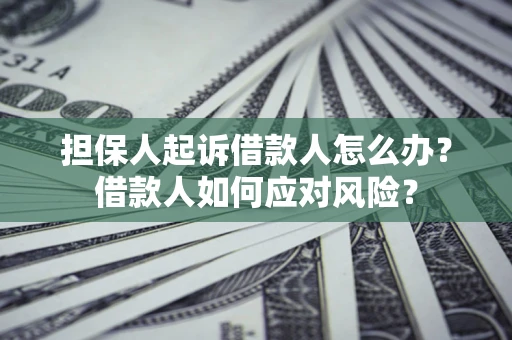 北京担保人起诉借款人怎么办？借款人如何应对风险？