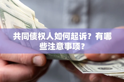 北京共同债权人如何起诉？有哪些注意事项？
